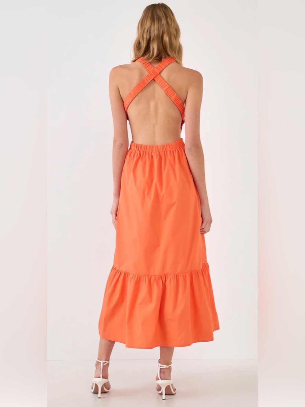 ELASTIC DETAIL SLEEVELESS DRESS - Picture 5 of 5